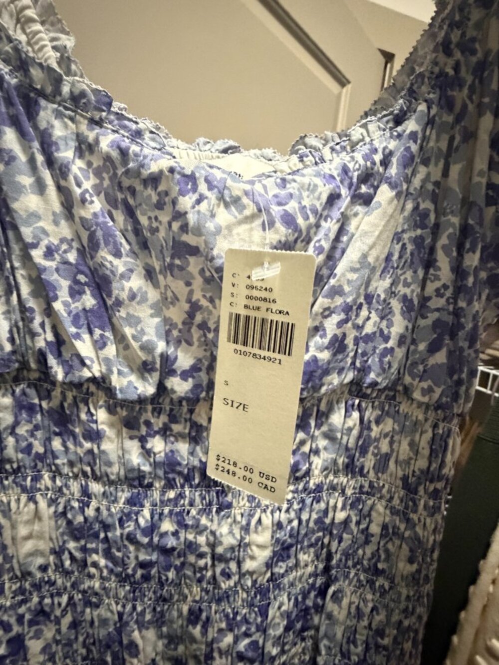 Reformation Riva Smocked Puff Sleeve Midi Dress - Picture 4 of 4